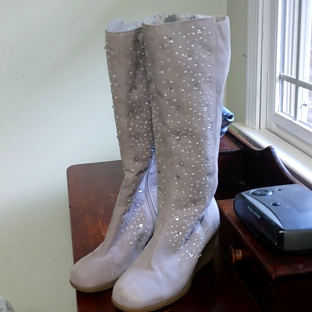 Wide Calf Suede Boots